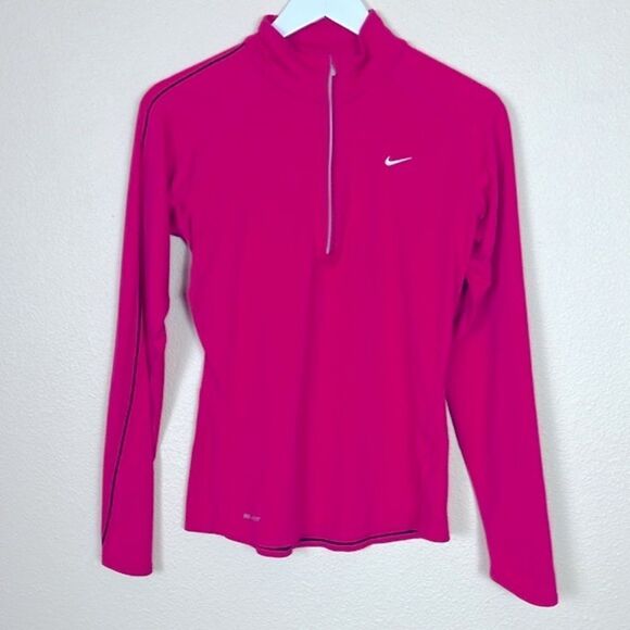 Nike Dri-Fit half zip long sleeve running exercise mock neck top size small - Picture 3 of 9